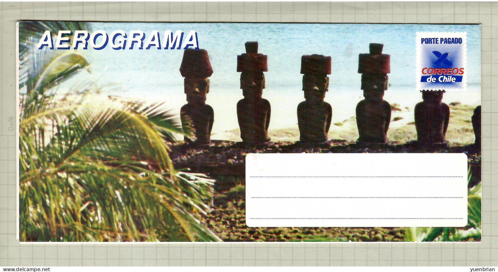 Chile, Postal Stationery, Aerogram, Aerograma, 1v,  MNH** - Iles