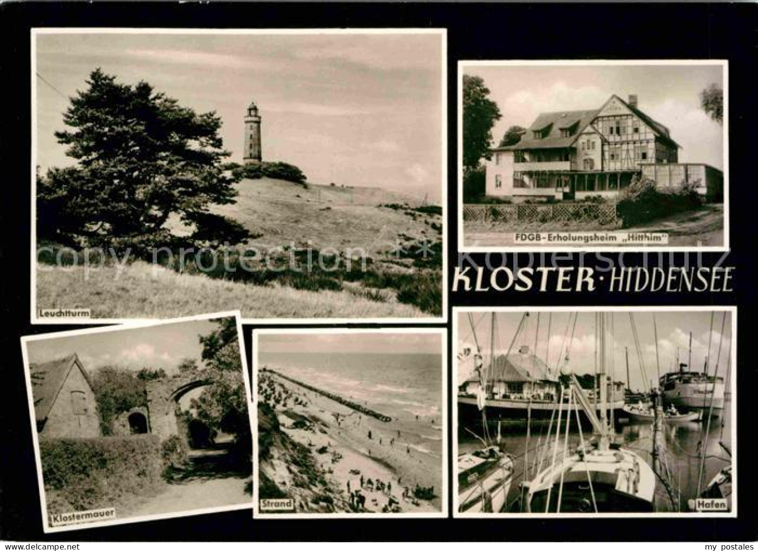 72642640 Kloster Hiddensee Leuchtturm FDGB Erholungsheim Hitthim Klostermauer St - Sonstige & Ohne Zuordnung