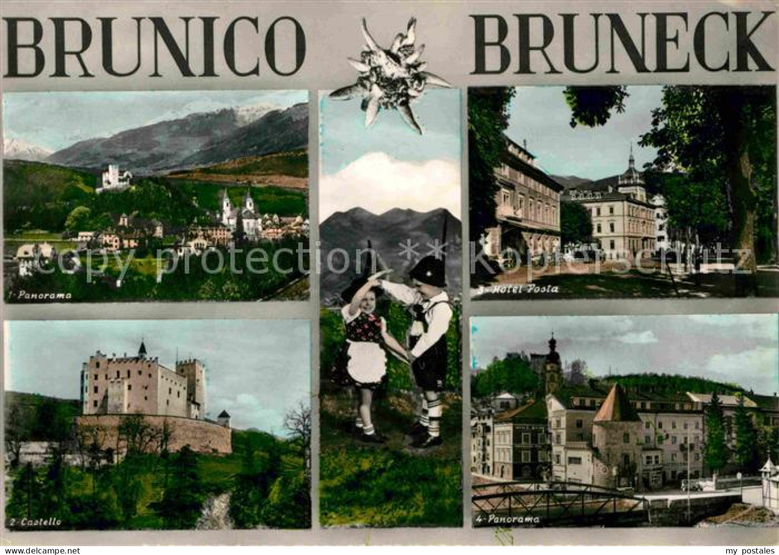 72641357 Bruneck Panorama Schloss Hotel Post Kinder Trachten Firenze - Other & Unclassified