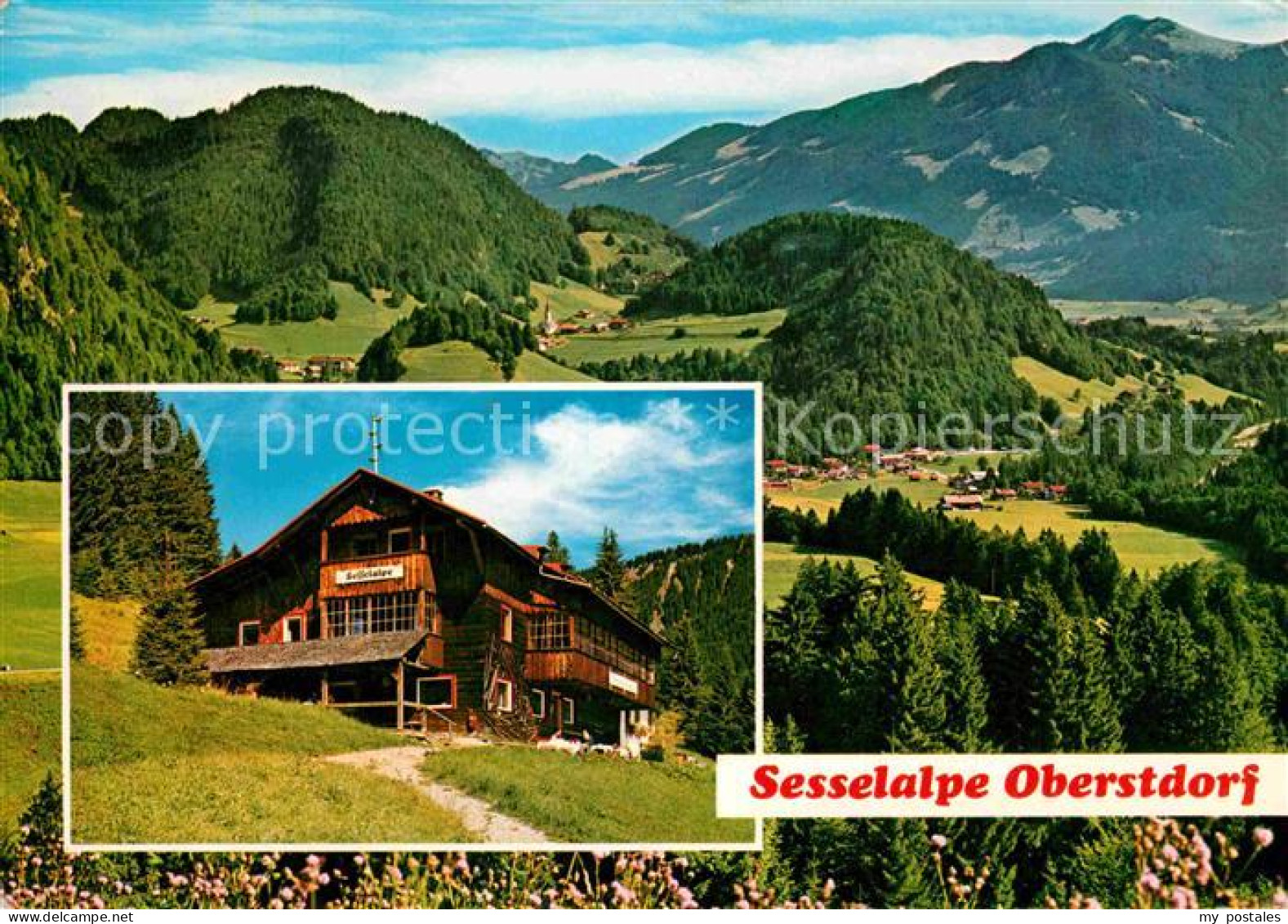 72641317 Oberstdorf Alpengasthof Sesselalpe Panorama Allgaeuer Alpen Anatswald - Oberstdorf