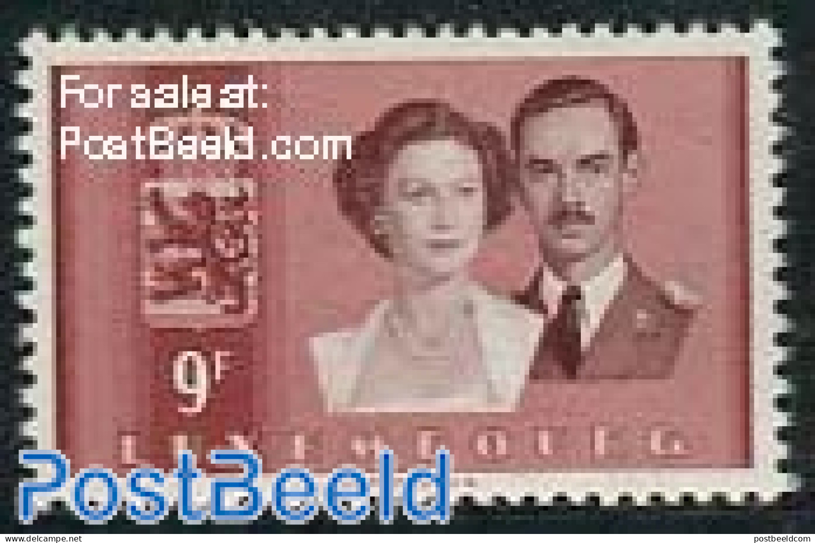 Luxemburg 1953 9F, Stamp Out Of Set, Mint NH, History - Kings & Queens (Royalty) - Ungebraucht