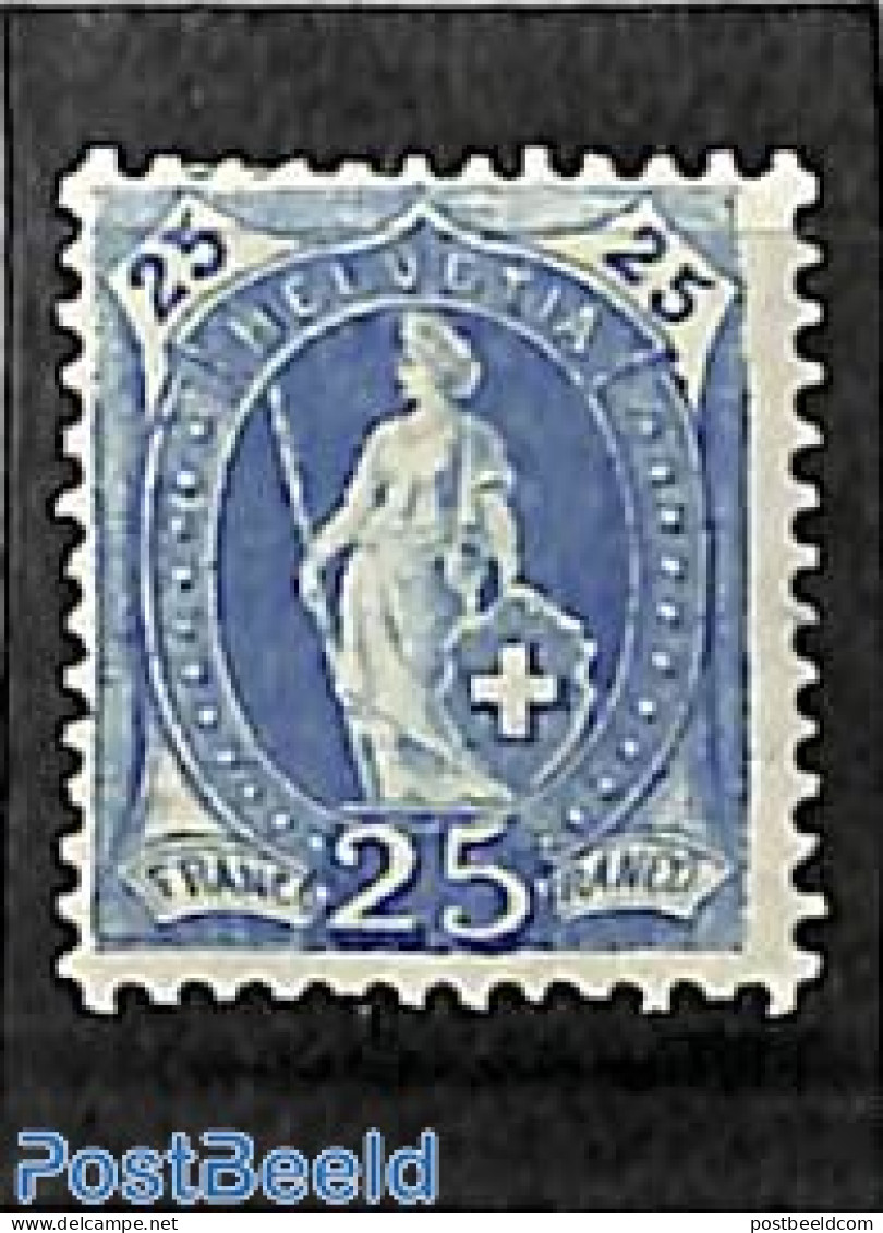 Switzerland 1899 25c, Perf. 11.5:12, Stamp Out Of Set, Unused (hinged) - Ungebraucht