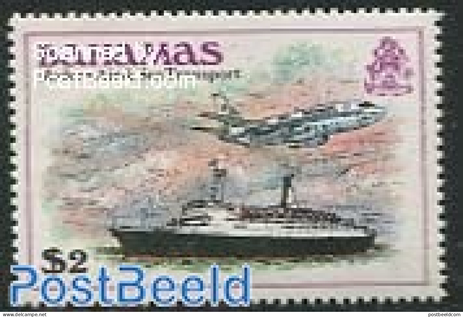 Bahamas 1980 2$, Stamp Out Of Set, Mint NH, Transport - Aircraft & Aviation - Ships And Boats - Airplanes