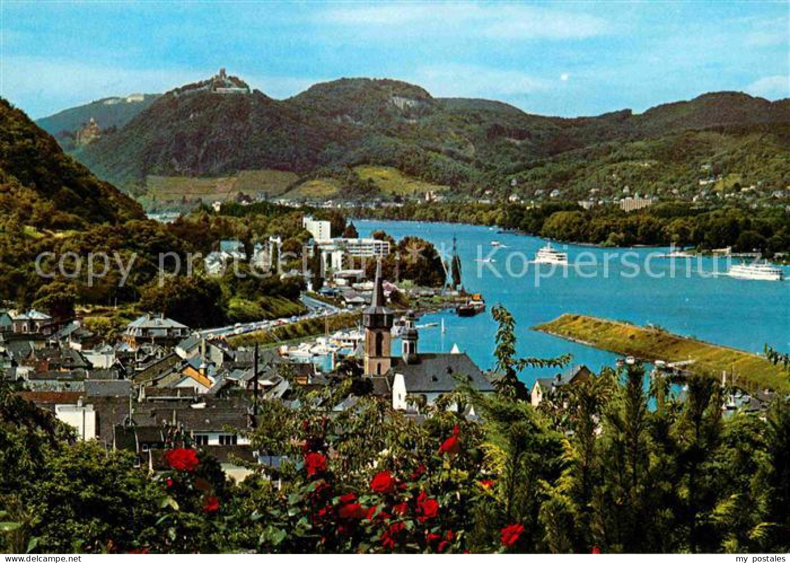 72640456 Oberwinter Rhein Mit Drachenburg Petersburg Und Drachenfels Oberwinter  - Remagen