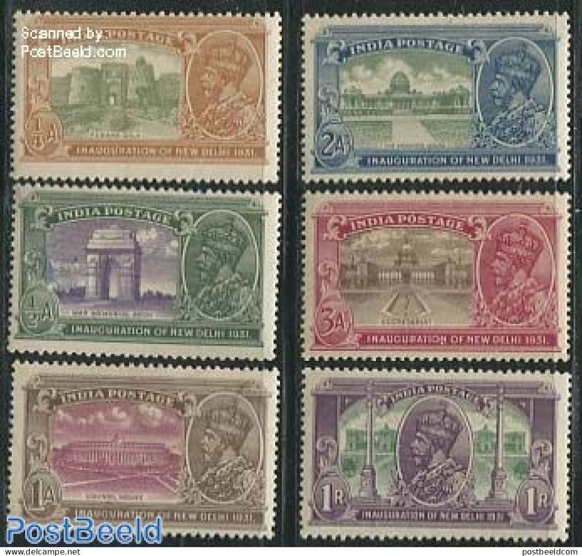 India 1931 New Delhi As Government Place 6v, Unused (hinged) - Neufs