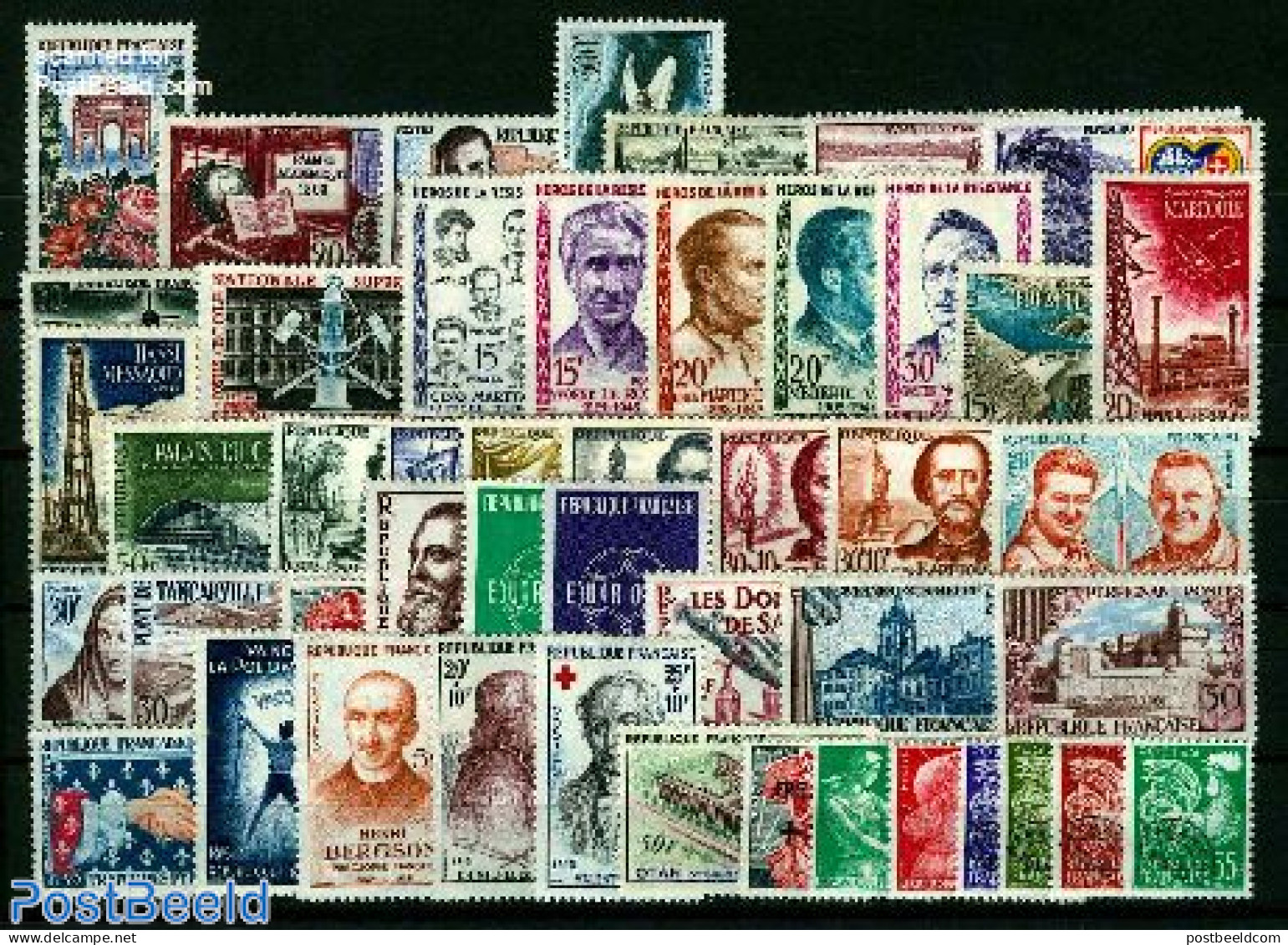 France 1959 Yearset 1959, Complete, 48v, Mint NH, Various - Yearsets (by Country) - Ongebruikt