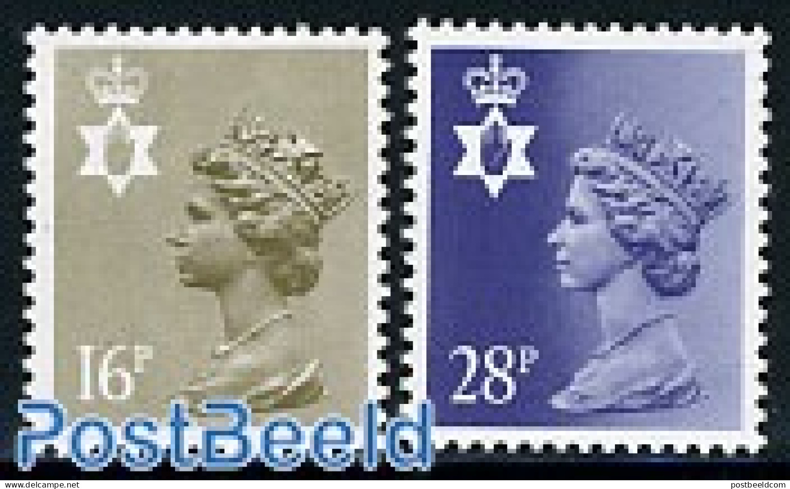 Great Britain 1984 N-Ireland, Def. 2v (perf. 14.75:14.25), Mint NH - Unused Stamps