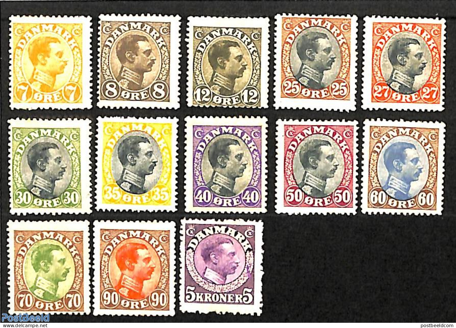 Denmark 1918 Definitives 13v, Unused (hinged) - Ongebruikt