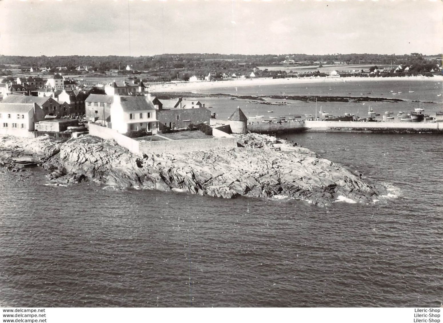 EN AVION AU-DESSUS DE... LOMENER ( 56 ) - Cpsm 1966 - La Pointe De Beg-er-vir - Éd. SOFER - Belle Ile En Mer