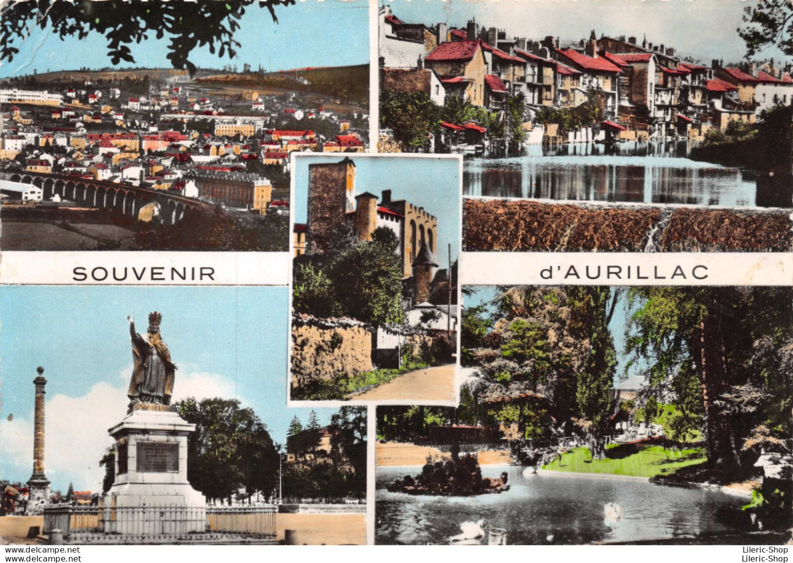 [15] SOUVENIR D'AURILLAC - Cpsm GF Dentelée 1968 - Aurillac