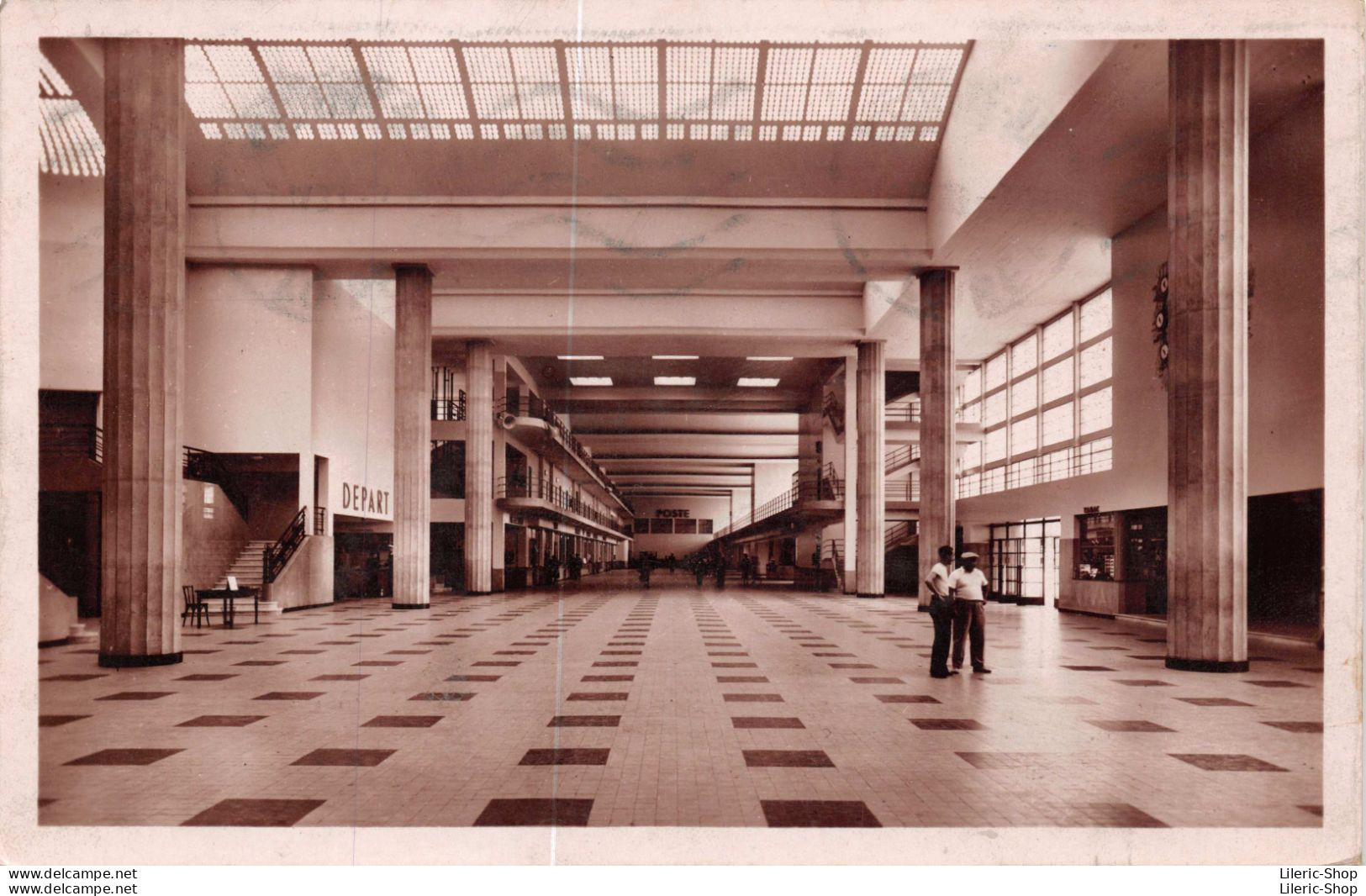 AERODROME. Port Aérien Du Bourget-Dugny, Le Hall - Cachet Cpsm PF 1939 - Aérodromes