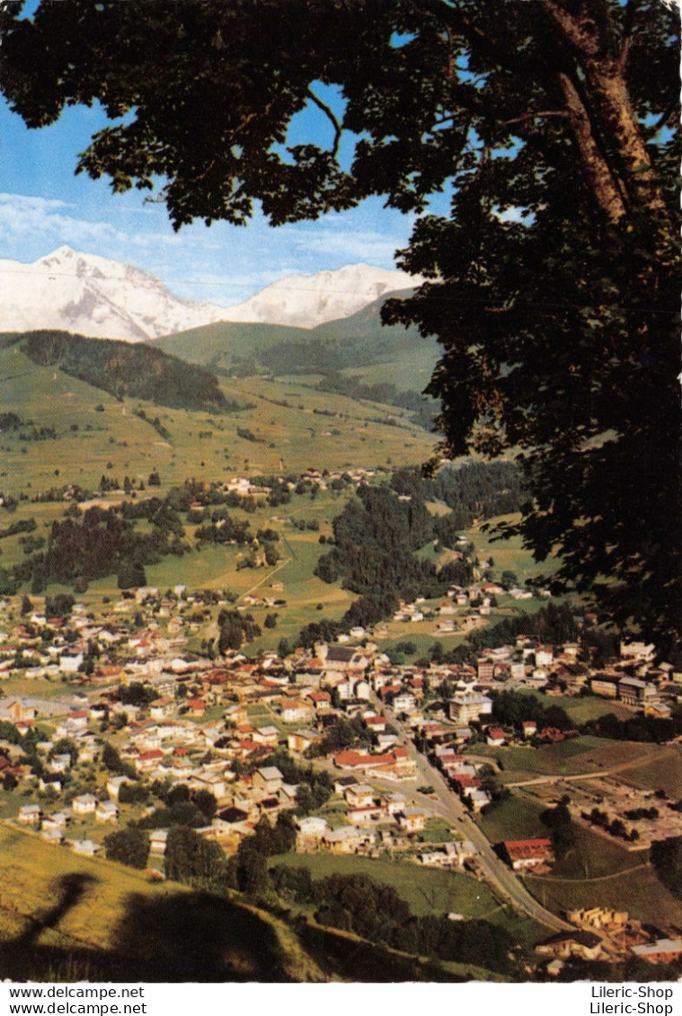 [74] MÉGÈVE - VUE GÉNÉRALE ET LE MASSIF DU MONT-BLANC - CPSM GF DENTELÉE 1965 - Megève