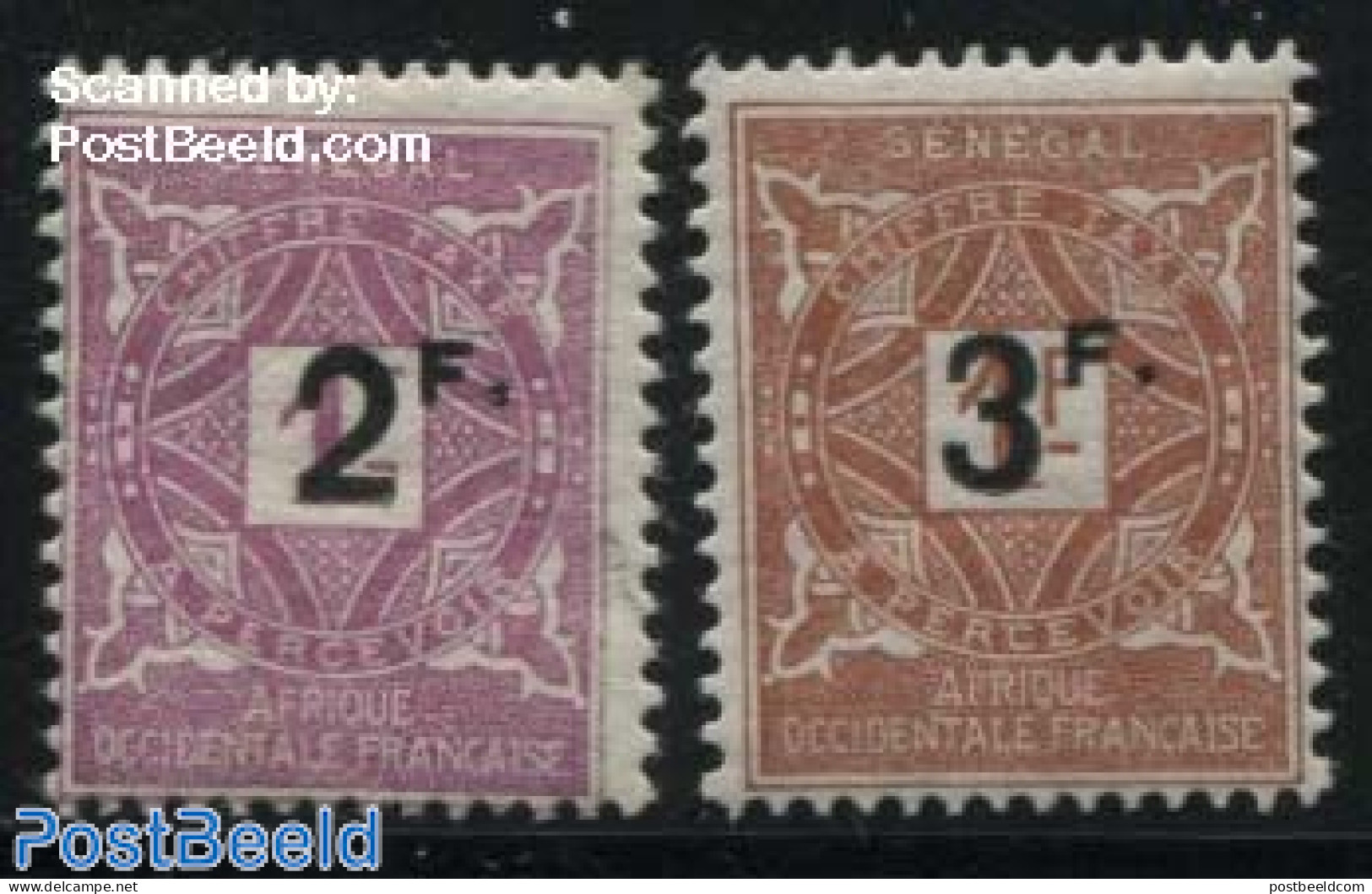 Senegal 1927 Postage Due Overprints 2v, Unused (hinged) - Sénégal (1960-...)