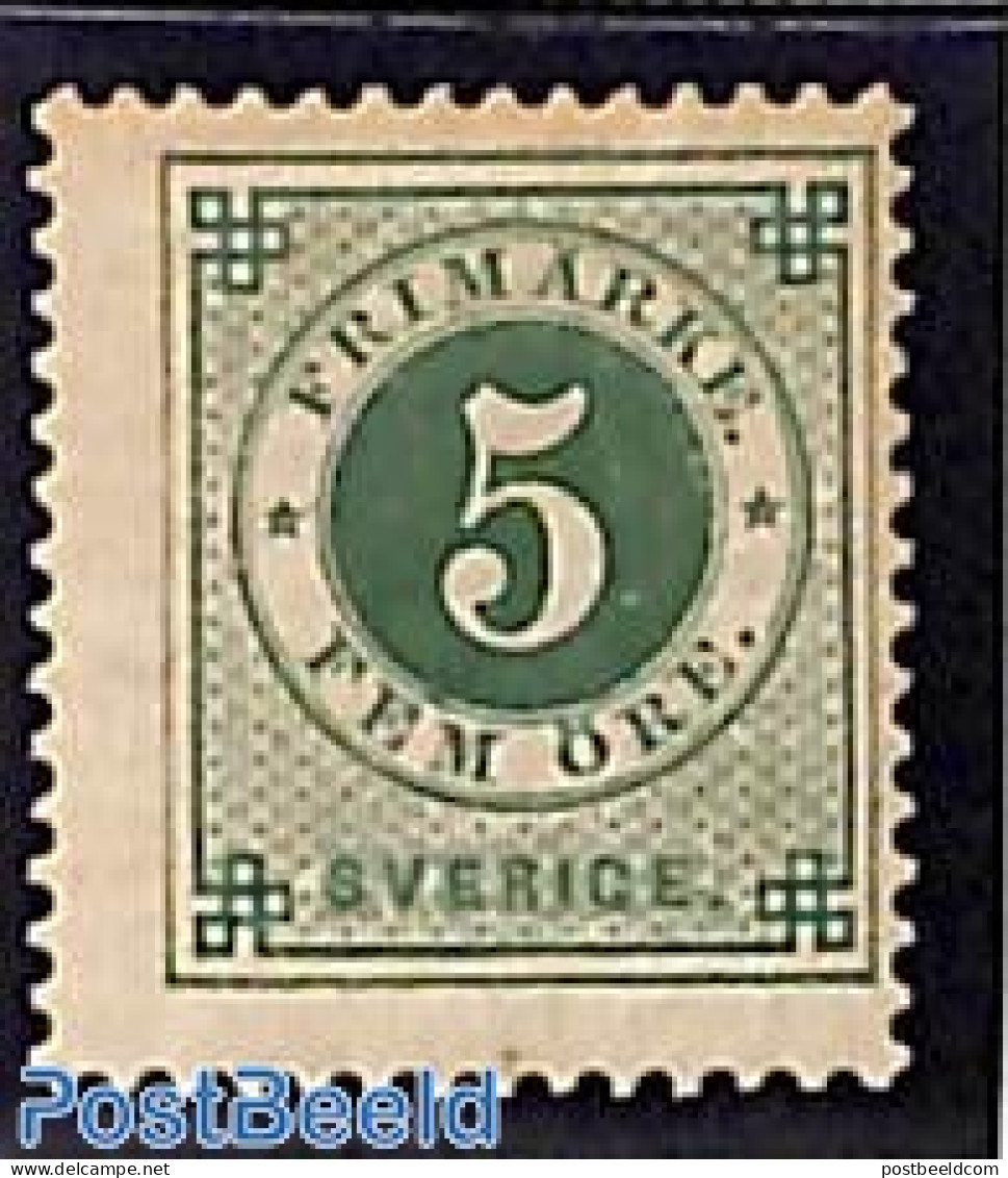 Sweden 1886 5o, Stamp Out Of Set, Unused (hinged) - Nuevos