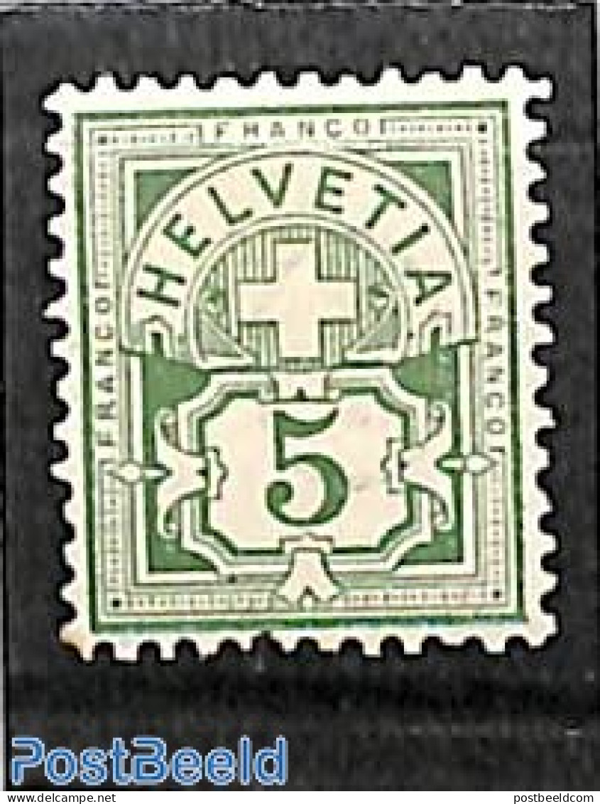 Switzerland 1882 5c, Stamp Out Of Set, Unused (hinged) - Neufs