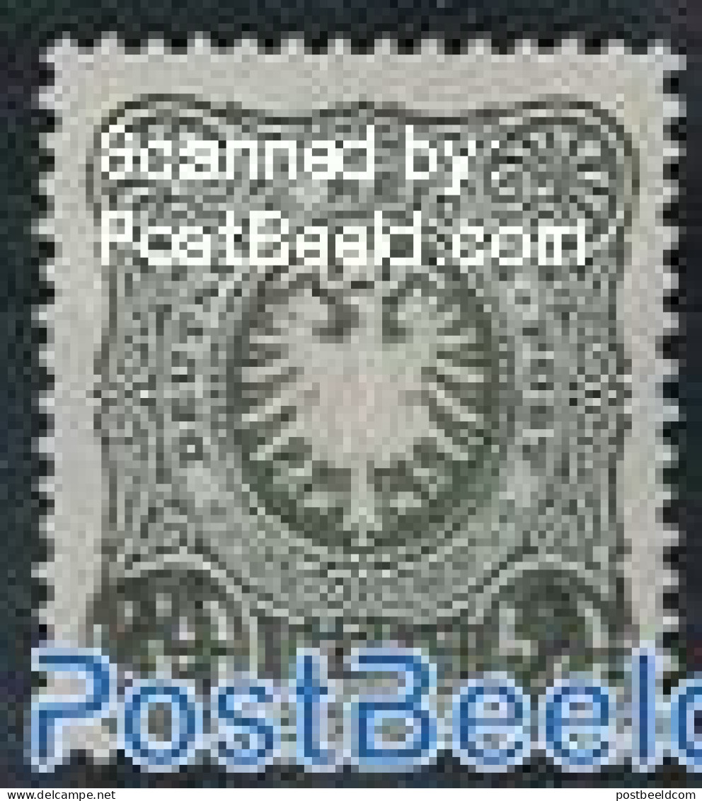 Turkey 1884 German Post, 2.5Pia On 50Pf, Grey Green, Unused (hinged) - Other & Unclassified