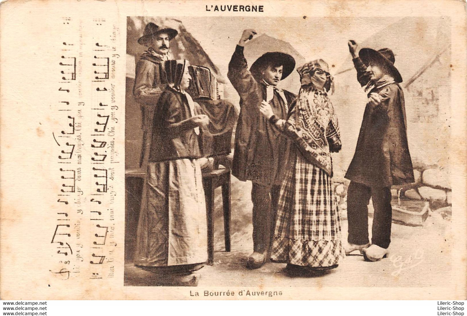 FOLKLORE EN AUVERGNE 12 Cpa Editeur GOUTTEFANGEAS à Olliergues - Auvergne Types D'Auvergne