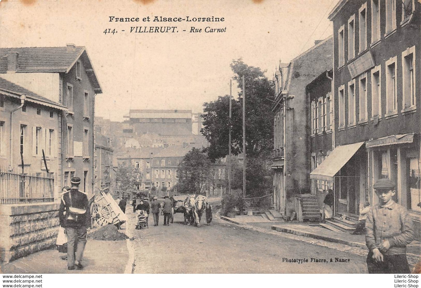 VILLERUPT (54) - Rue Carnot - Phototypie FIACRE Nancy - Andere & Zonder Classificatie