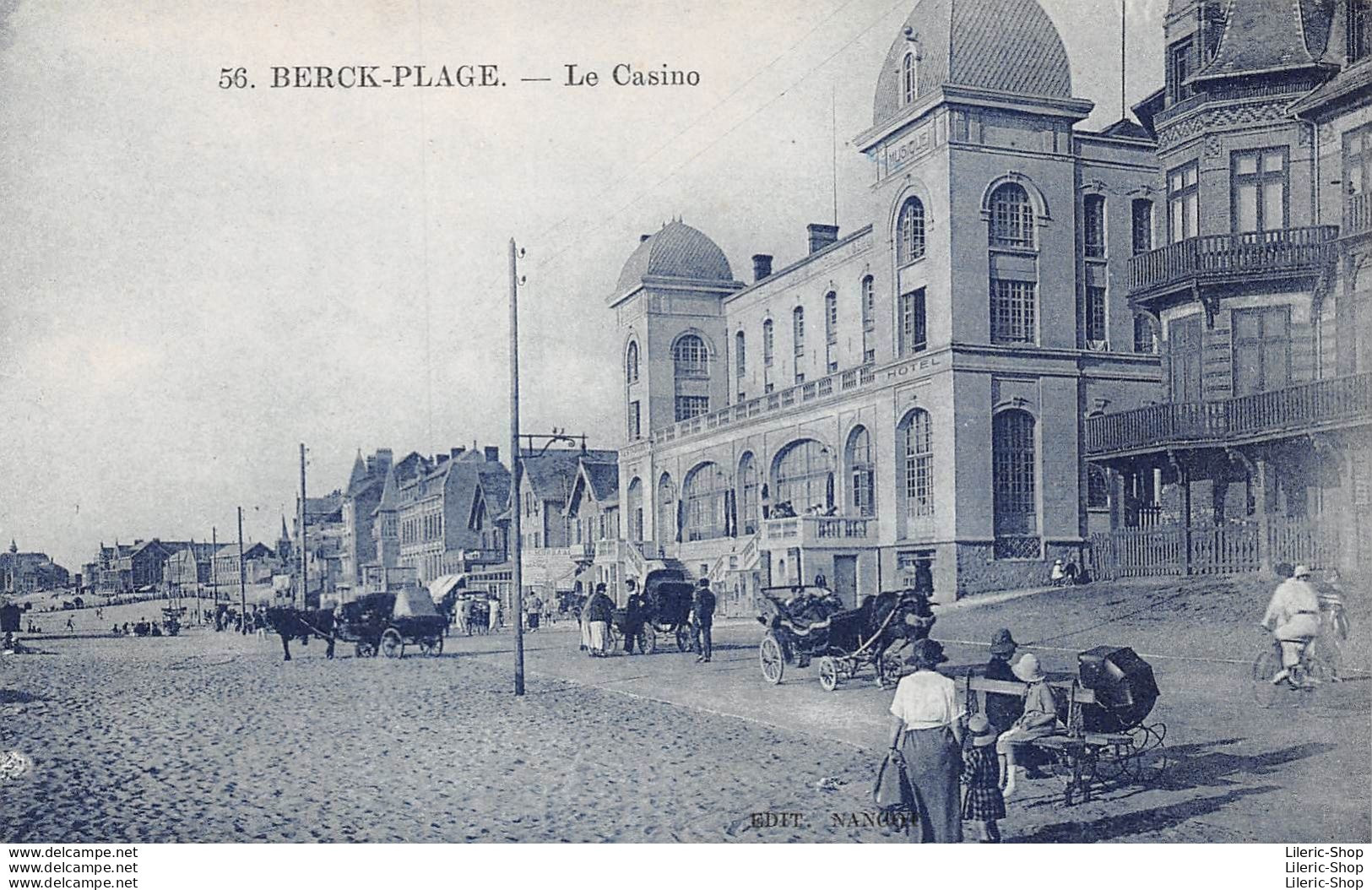 Berk-plage (62) Le Casino - Calèches - Voiture D'enfant - Cycliste - Éd. NANGOT - N° 56 - Berck