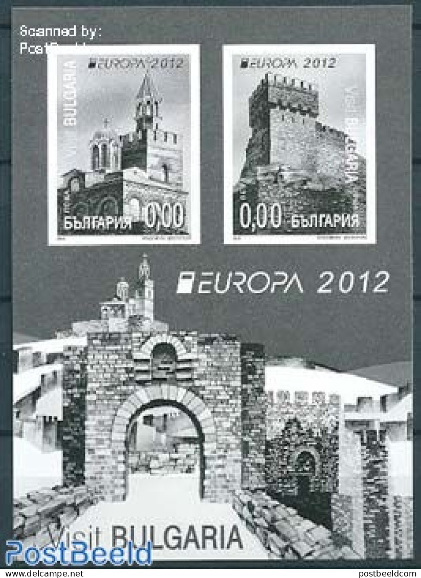 Bulgaria 2012 Europa S/s, Blackprint, Mint NH, History - Europa (cept) - Art - Castles & Fortifications - Unused Stamps