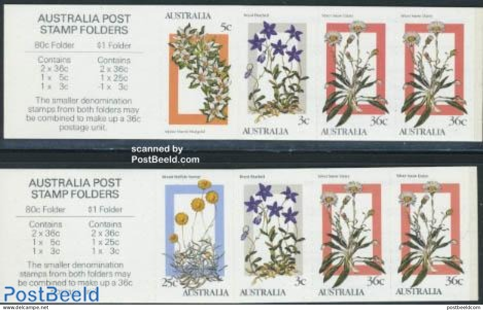 Australia 1987 Flowers 2 Booklets, Mint NH, Nature - Flowers & Plants - Stamp Booklets - Nuovi