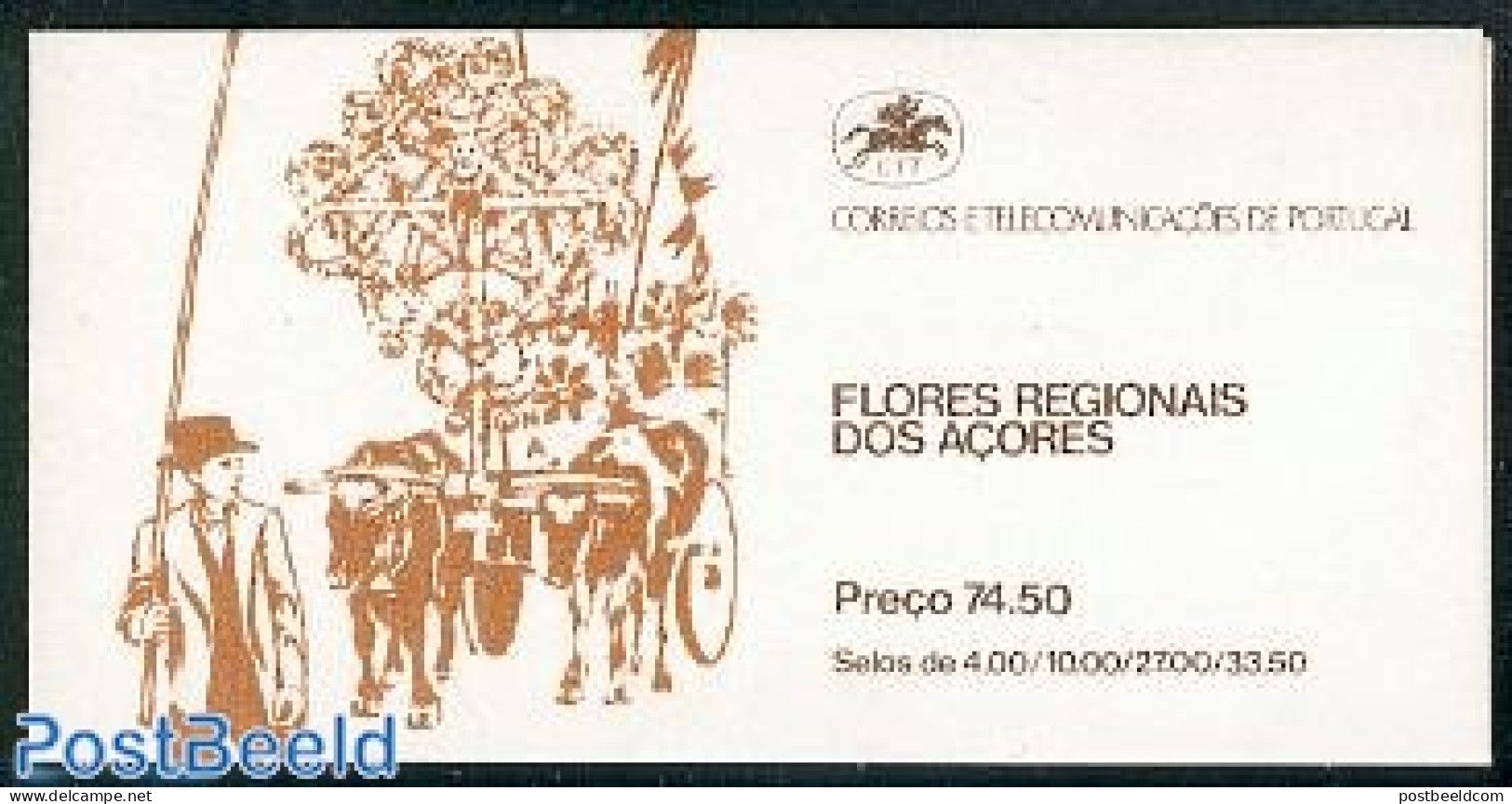 Azores 1982 Flowers Booklet, Mint NH, Nature - Flowers & Plants - Stamp Booklets - Unclassified