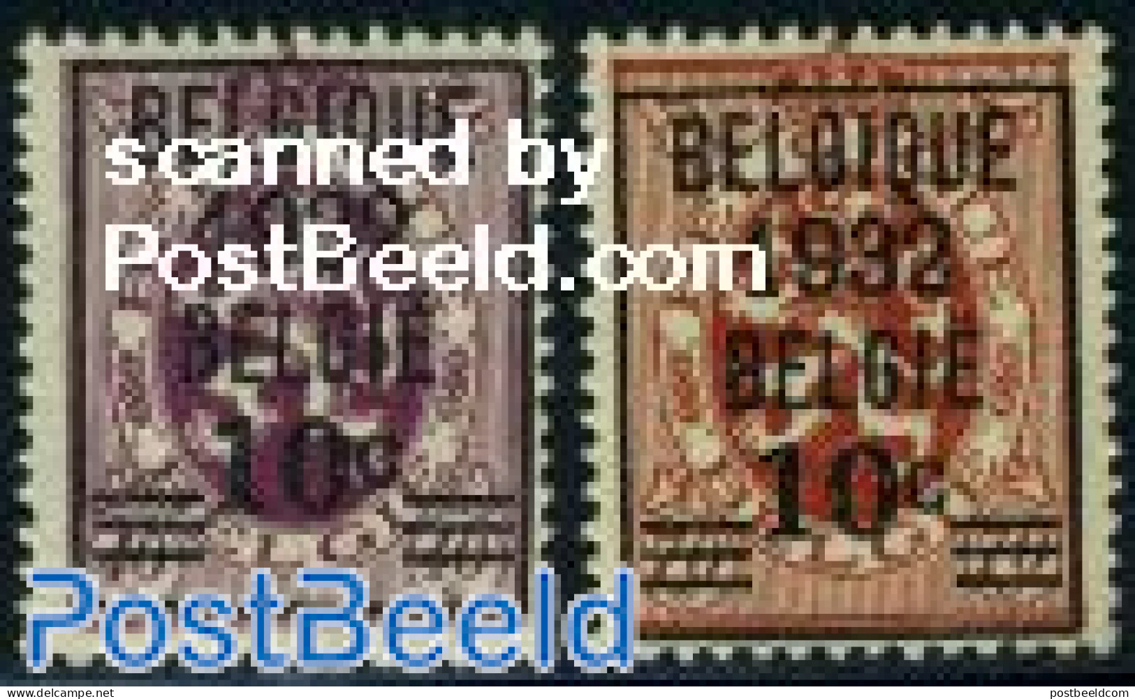 Belgium 1932 Overprints 2v, Mint NH - Ongebruikt