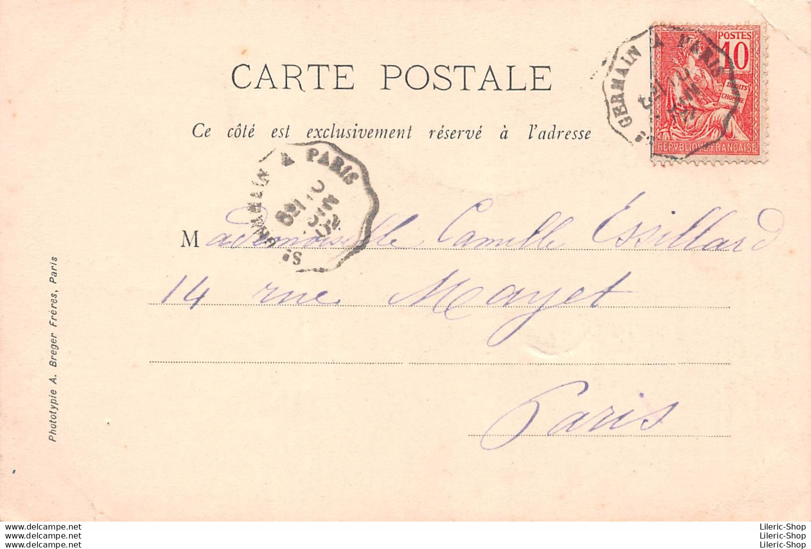 LE VÉSINET (78) - CPA PRÉCURSEUR 1902 -  TABAC BUVETTE LIBRAIRIE "A LA PETITE CIVETTE" Librairie PLOCQUE ÉDITEUR - Le Vésinet