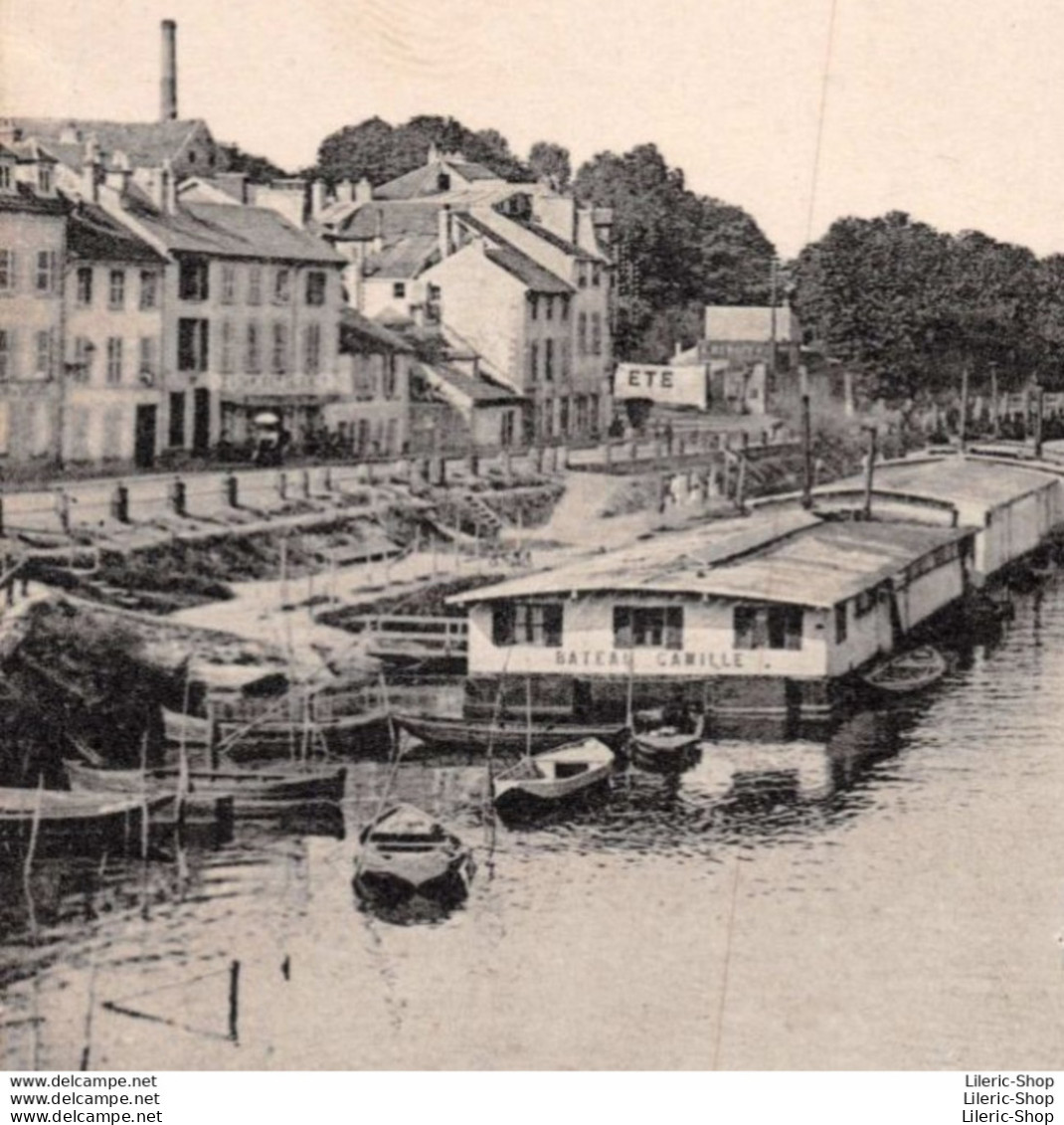 PONTOISE (95) CPA 1919 QUAI DU POTHUIS  - L'ILE # HOUSEBOAT BATEAU-LAVOIR CAMILLE - Édit. L'ABEILLE - Pontoise