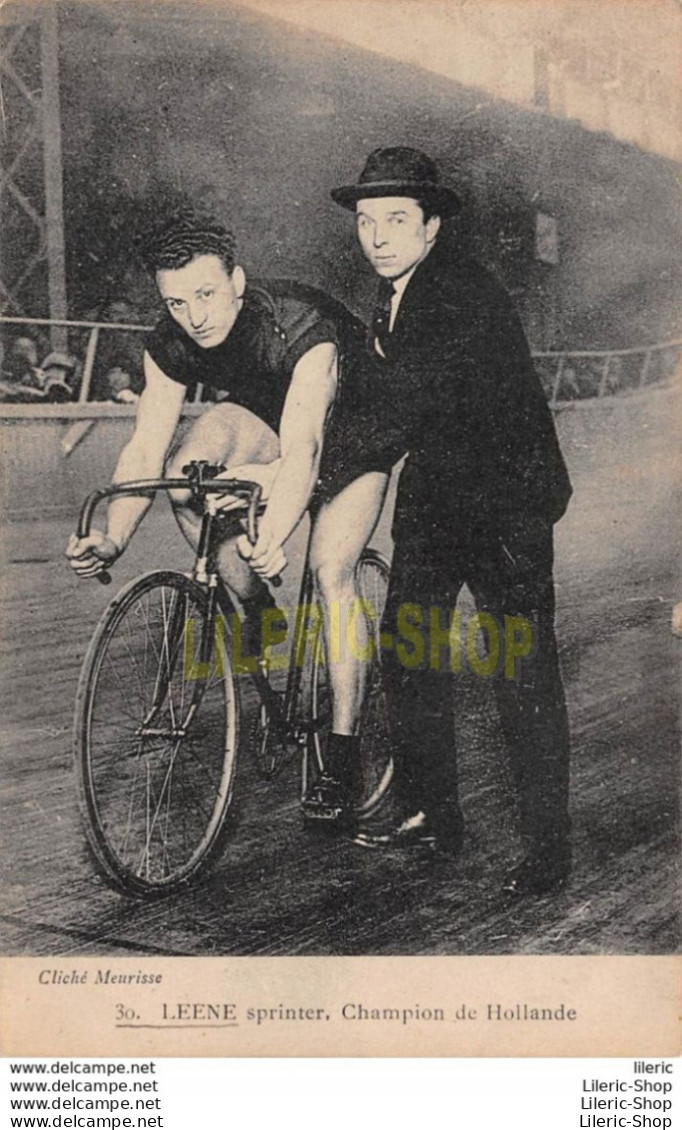 WIELERSPORT CICLISMO CYCLING BERNARD LEENE SPRINTER CHAMPION DE HOLLANDE  Cliché Meurisse ± 1928 - Cyclisme