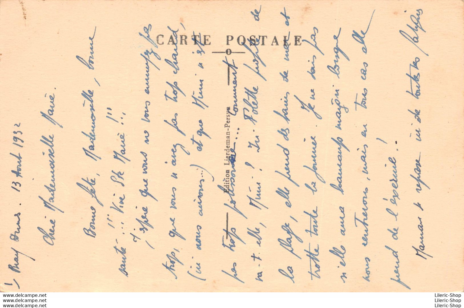 BRAY-DUNES-PLAGE (59) - CPA Sépia 1932 - Le Théâtre Et L'Hôtel Du Casino - Éditions LIEDERMANN-PERSYN - Otros & Sin Clasificación