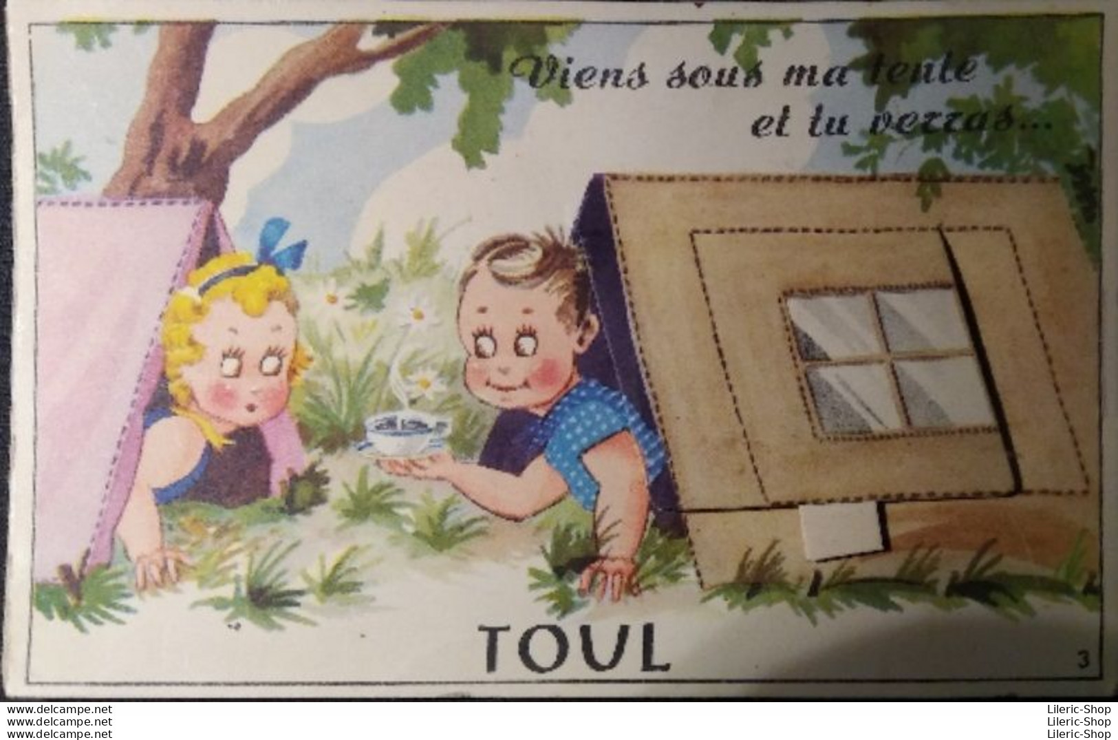 TOUL (54)▬ Carte à Système 1954 ▬ Viens Sous Ma Tente Et Tu Verras ▬ Dépliant 10 Vues Intact ▬ Éd. CAP - Toul