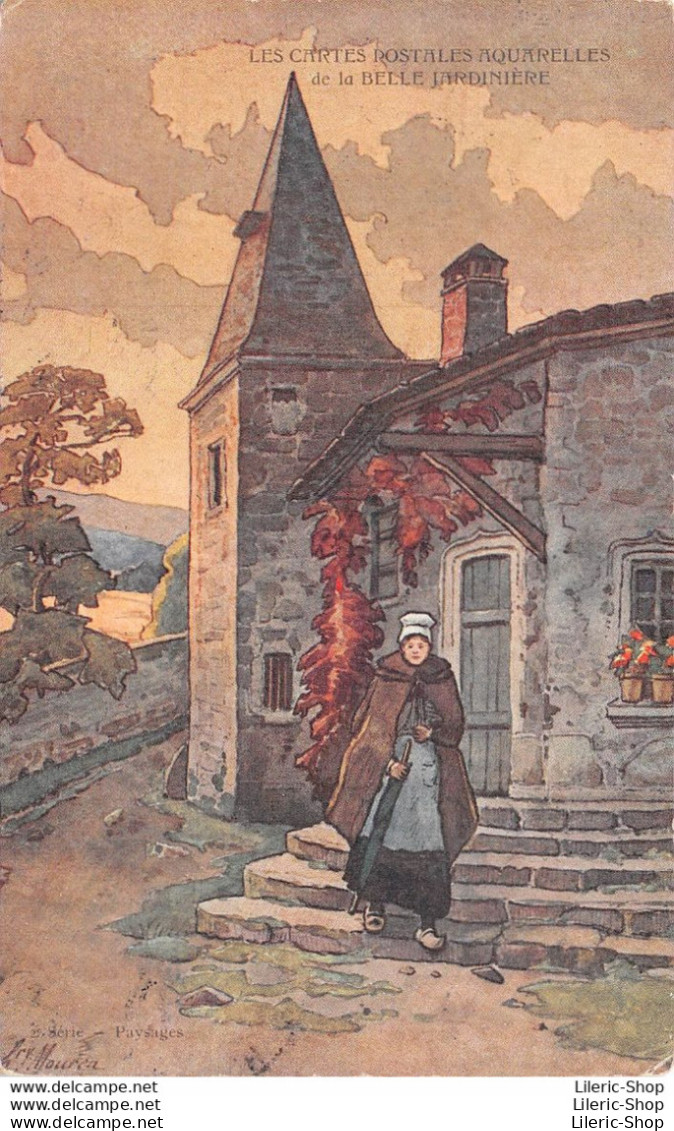 Tableau D' Henri Laurent MOUREN► CPA Publicitaire De 1908► Les Cartes Postales Aquarelles De La Belle Jardinière - Malerei & Gemälde