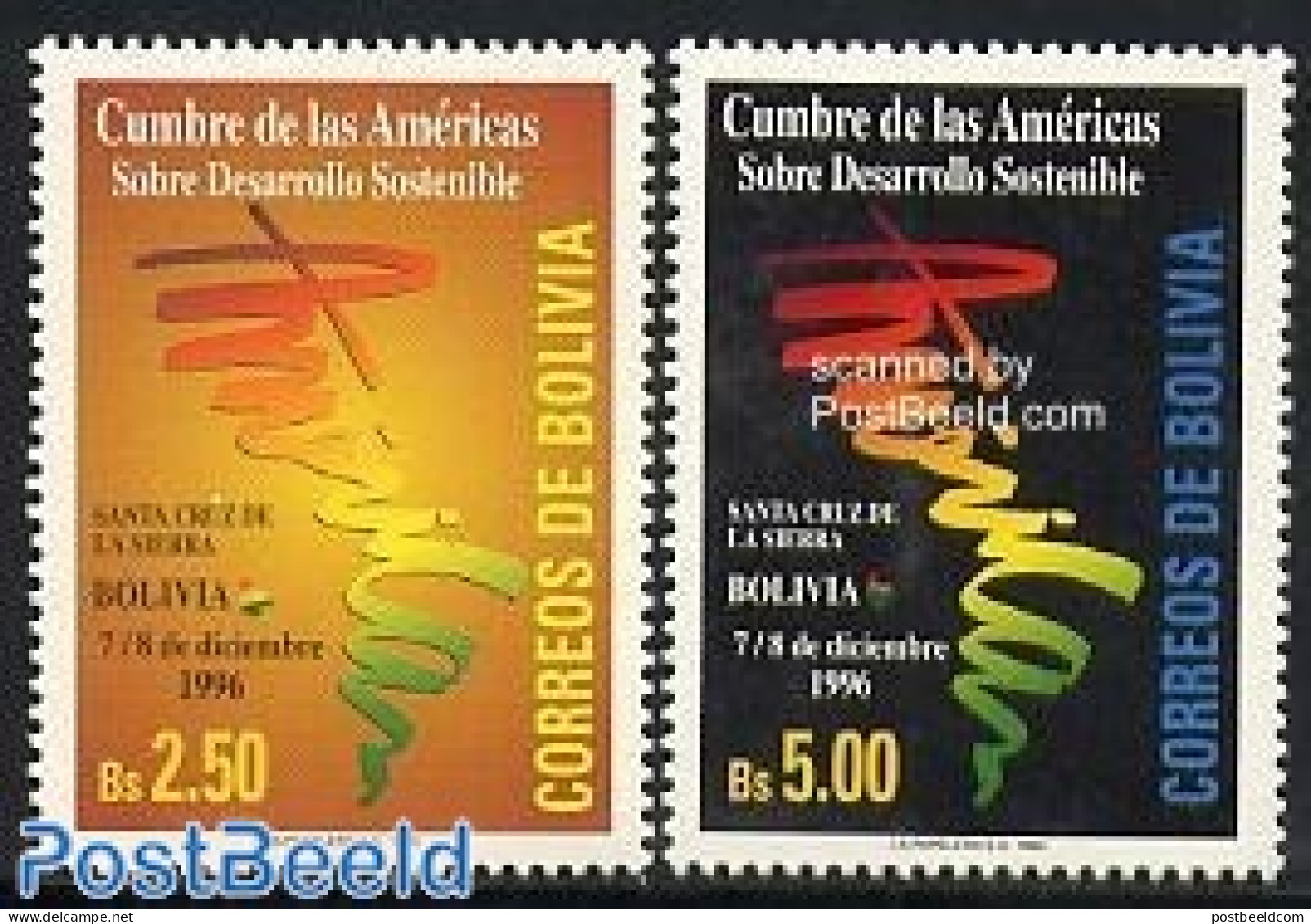 Bolivia 1996 Economic Development 2v, Mint NH - Bolivië