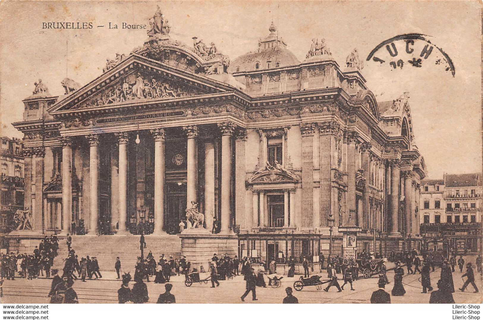 VINTAGE POSTCARD 1922  BRUSSEL BRUXELLES - DE BEURS LA BOURSE - EXCHANGE - Monuments, édifices