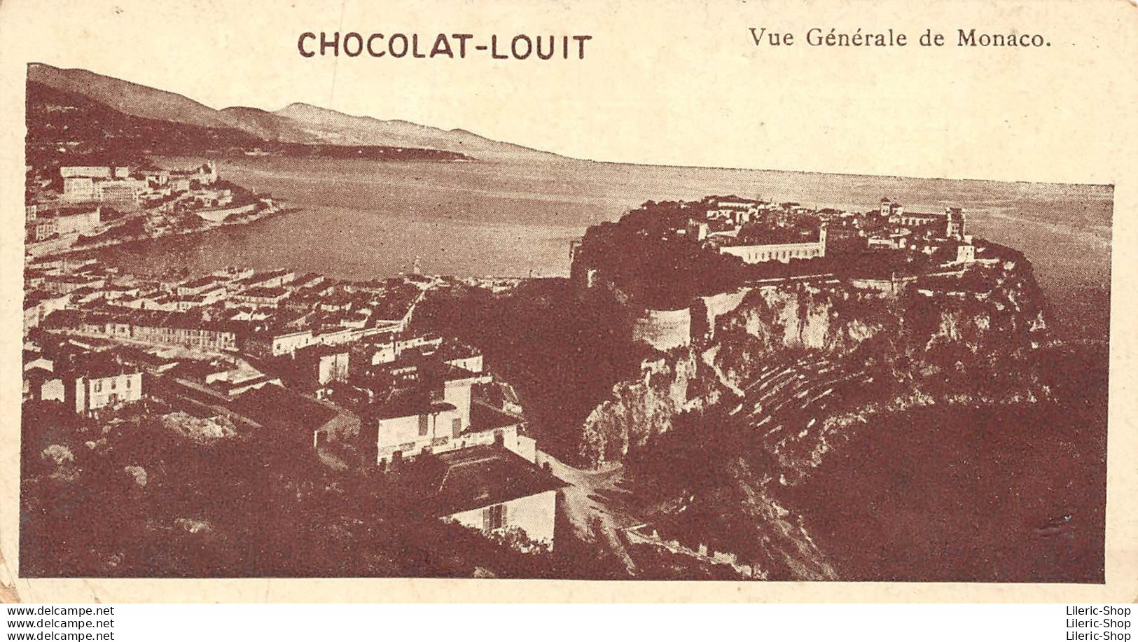 4 VINTAGE ADVERTISING POSTCARDS " CHOCOLAT-LOUIT 130X71 " BRUXELLES ATHÈNES NORVÈGE MONACO - Advertising