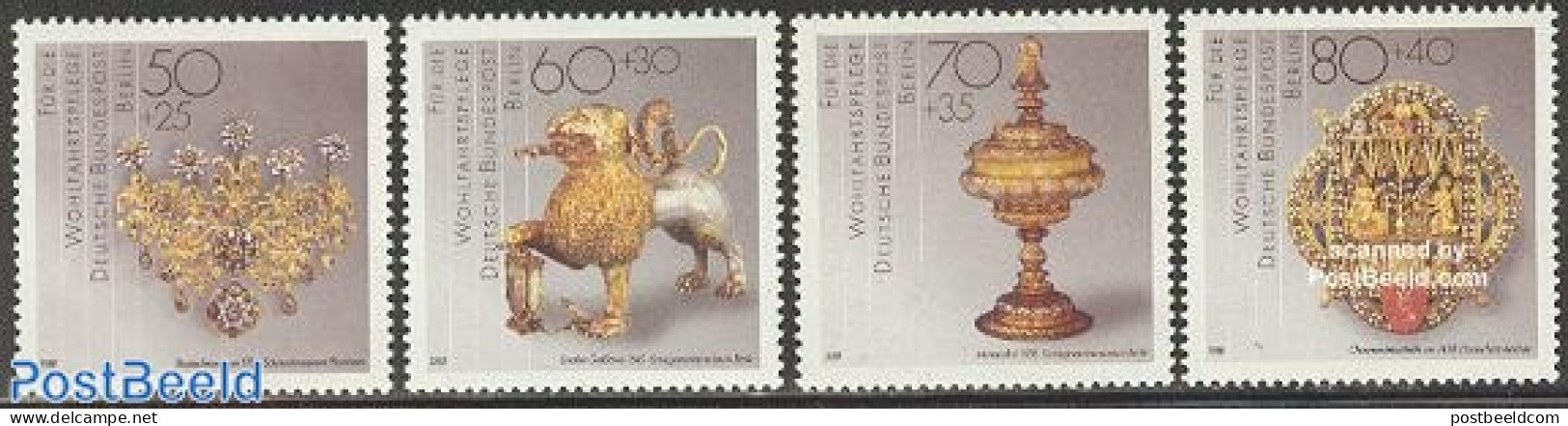 Germany, Berlin 1988 Gold And Silver Art Objects 4v, Mint NH, Art - Art & Antique Objects - Neufs