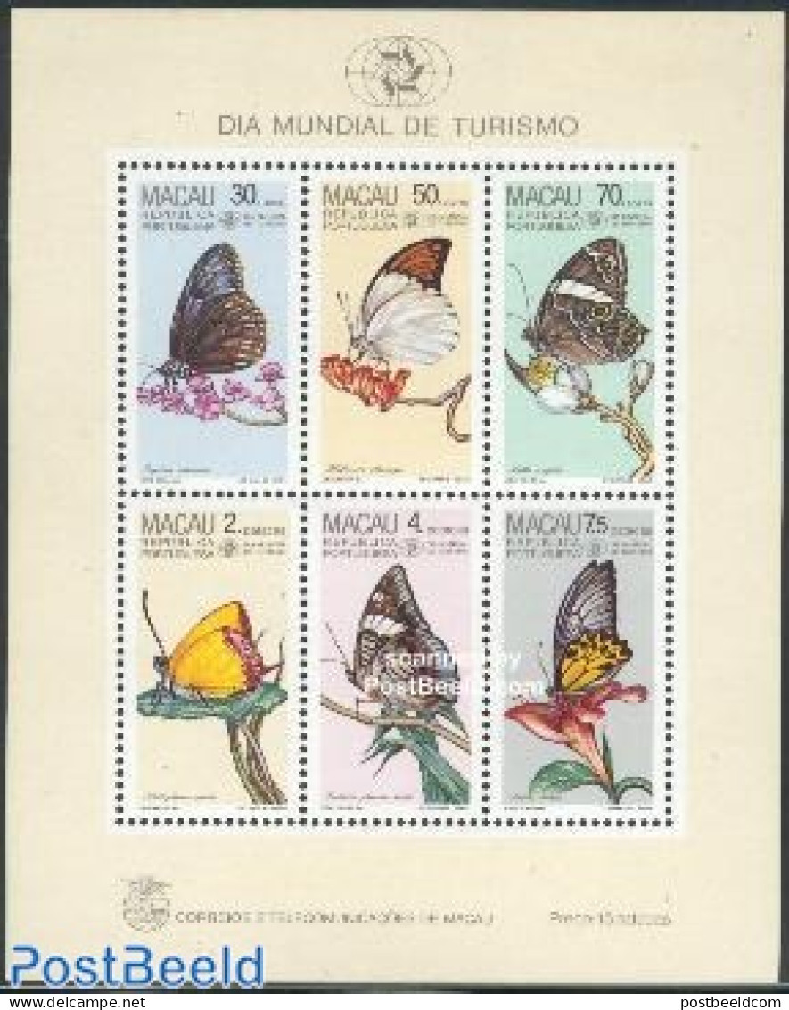 Macao 1985 Butterflies S/s, Mint NH, Nature - Butterflies - Flowers & Plants - Unused Stamps