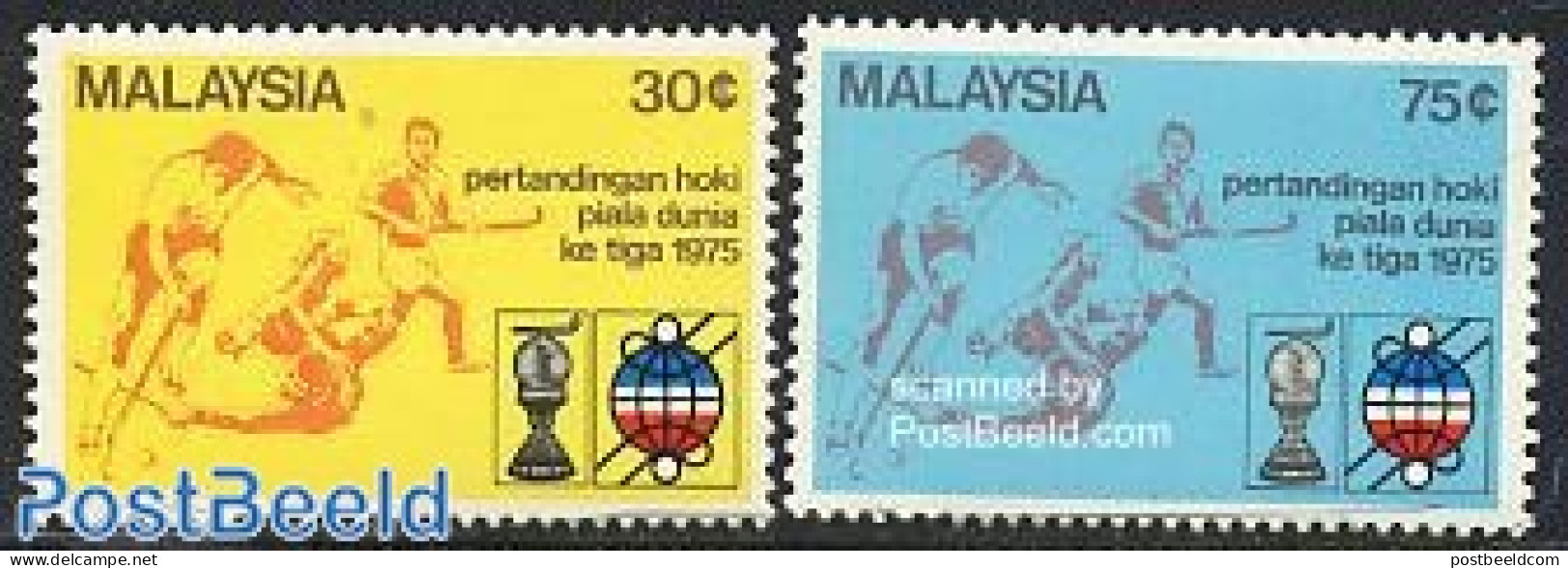 Malaysia 1975 Hockey Championship 2v, Mint NH, Sport - Hockey - Sport (other And Mixed) - Jockey (sobre Hierba)