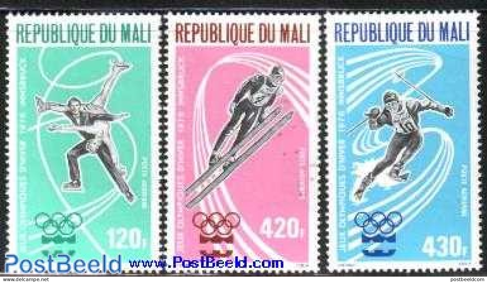 Mali 1976 Olympic Winter Games Innsbruck 3v, Mint NH, Sport - Olympic Winter Games - Skating - Skiing - Ski