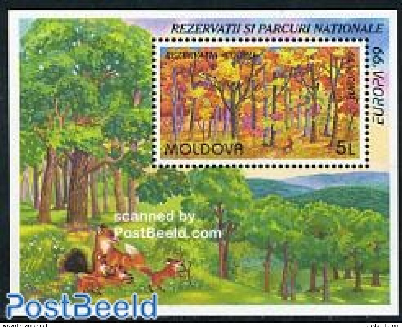 Moldova 1999 Europa S/s, Mint NH, History - Nature - Europa (cept) - National Parks - Trees & Forests - Nature