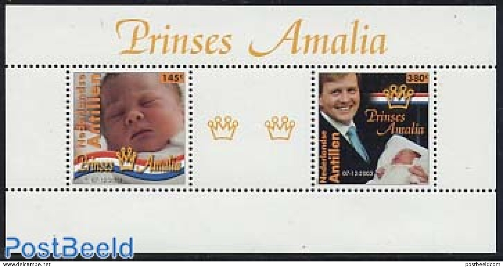 Netherlands Antilles 2004 Princess Amalia S/s, Mint NH, History - Kings & Queens (Royalty) - Koniklijke Families