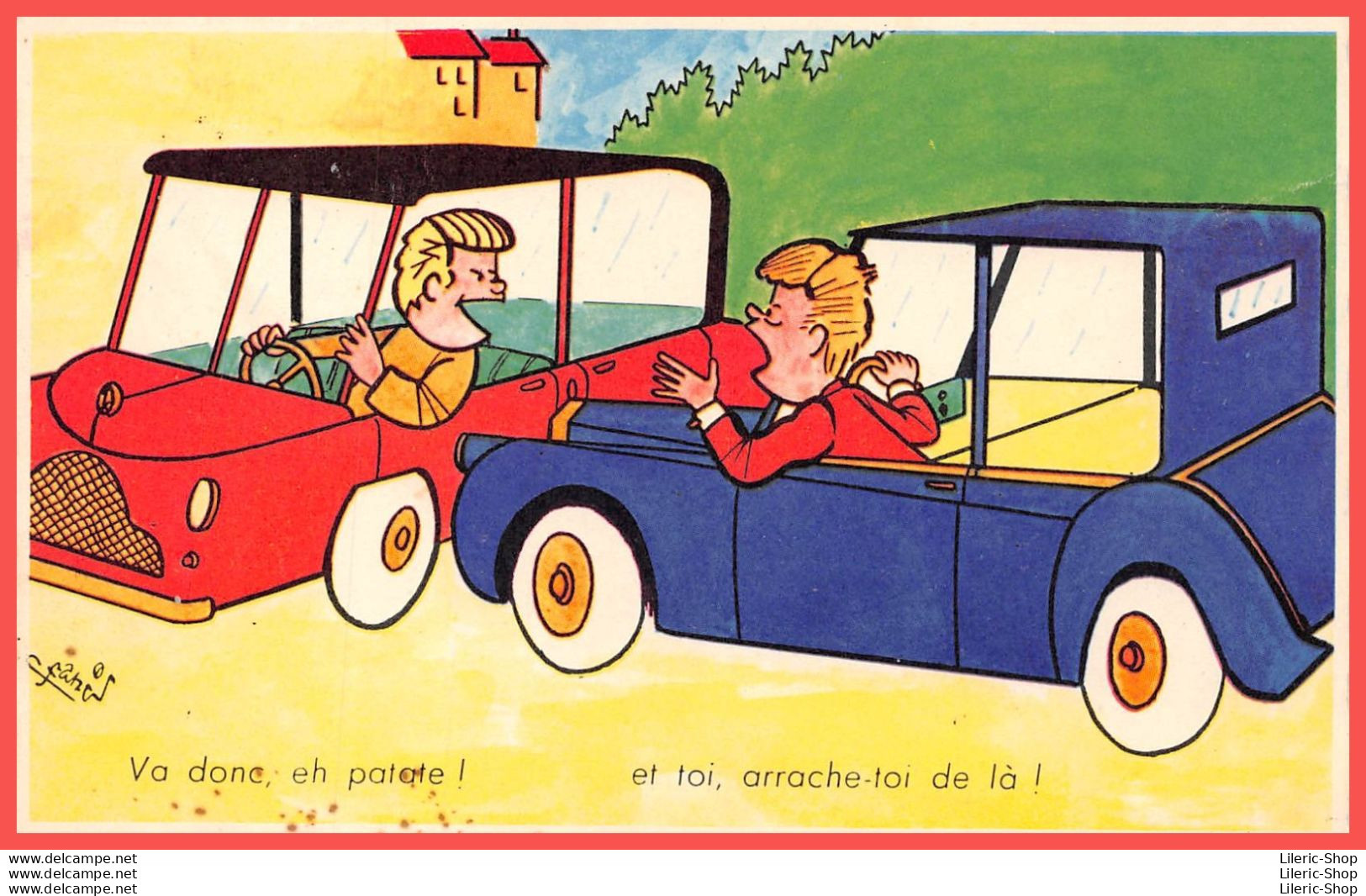 Cpsm Humour ± 1950 -  Va Donc, Eh Patate ! Et Toi, Arrache-toi De La ! # Automobiles M.D Série N°956 - Humour