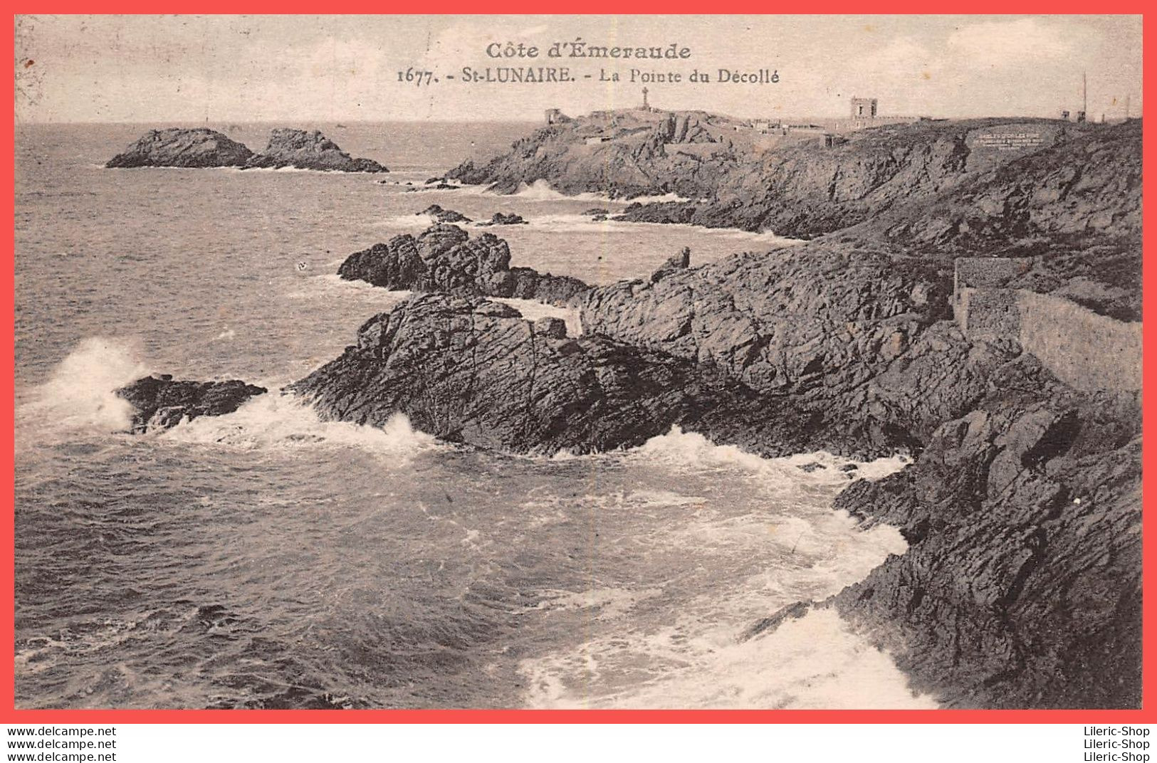 ST LUNAIRE (35) Cpa 1929 La Pointe Du Décollé - Éditions Laurent NEL, RENNES  - Saint-Lunaire