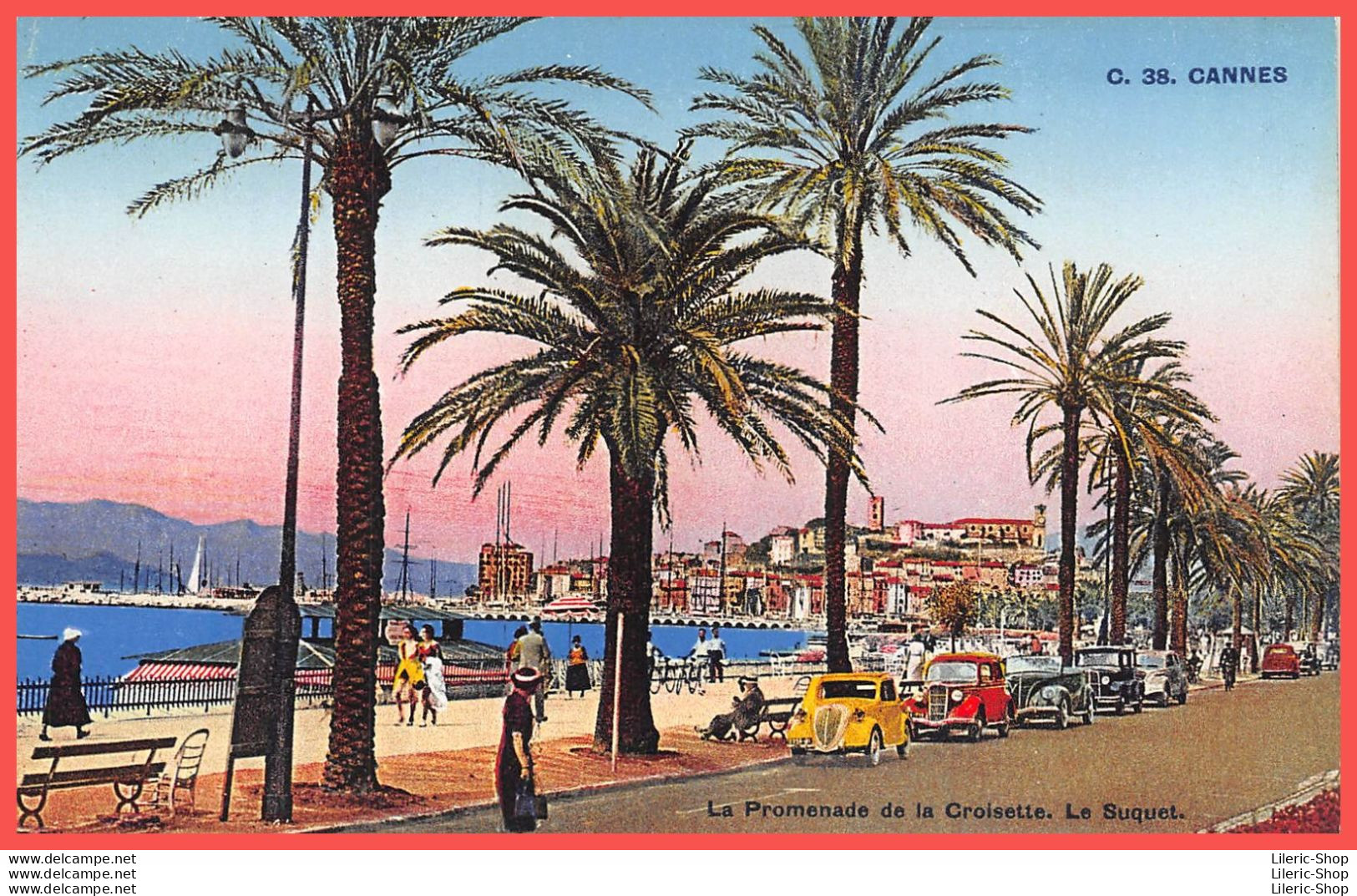 AUTOMOBILES- CANNES (06)  La Croisette. Le Suquet. PHOTOCHROME S.I.C.A. - 98, Av. St-Lambert - NICE  - PKW