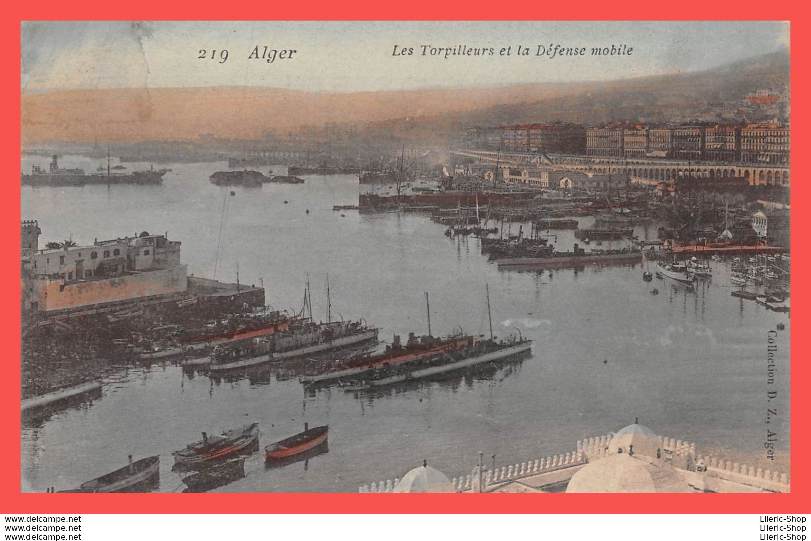 ALGER CPA 1907 Les Torpilleurs Et La Défense Mobile - Collection D.Z Alger  - Algiers