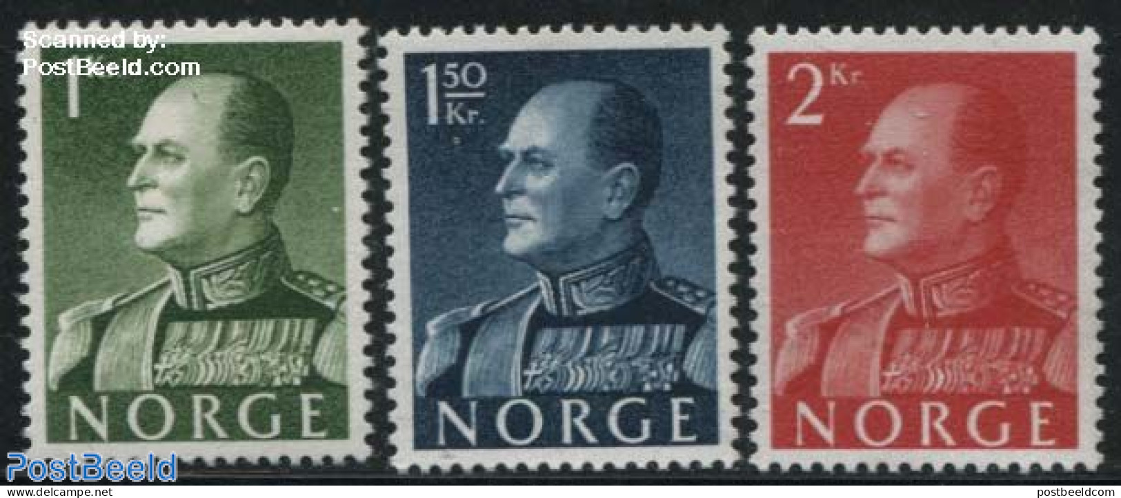 Norway 1959 Definitives 3v, Phosphor Paper 3v, Mint NH - Nuovi