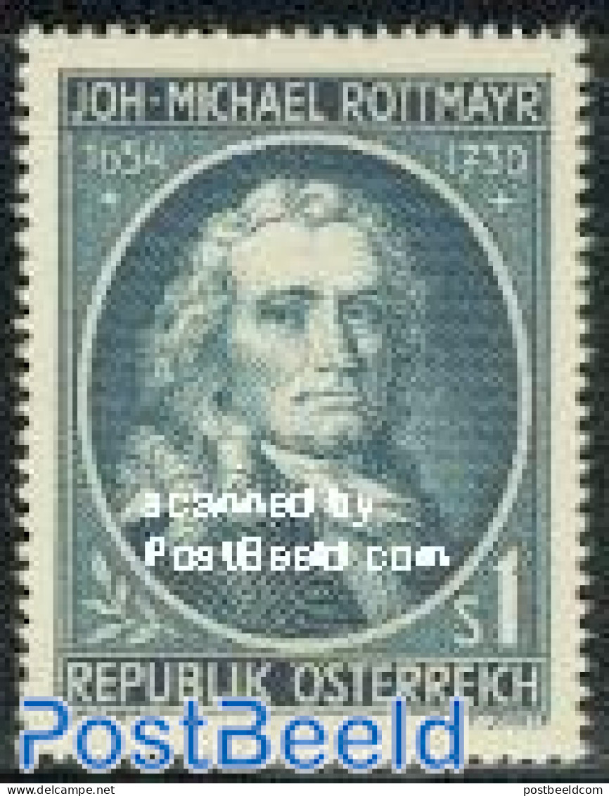 Austria 1954 J.M. Rottmayr 1v, Mint NH, Art - Self Portraits - Unused Stamps