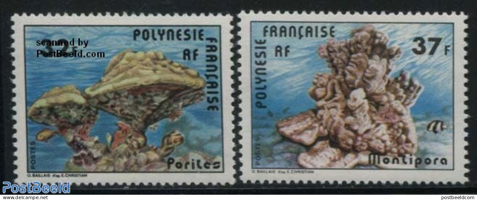 French Polynesia 1979 Corals 2v, Mint NH, Nature - Neufs