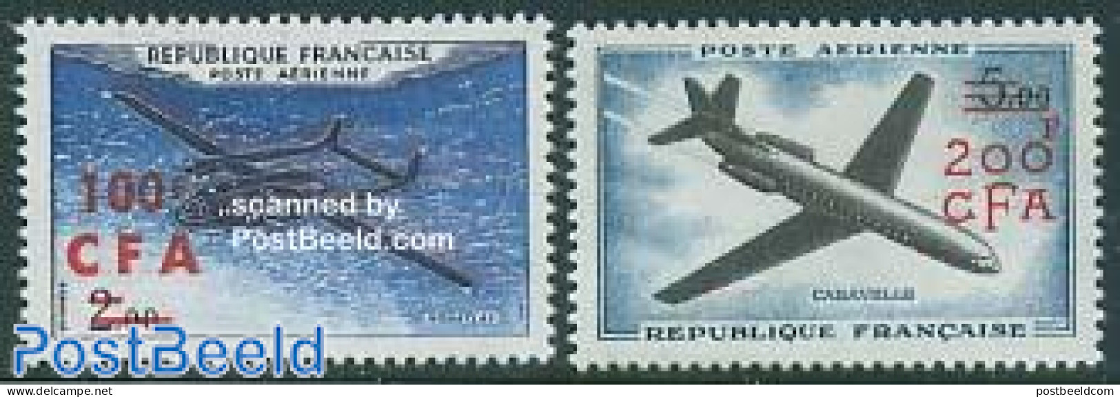 Reunion 1961 Aeroplanes 2v, Mint NH, Transport - Aircraft & Aviation - Flugzeuge